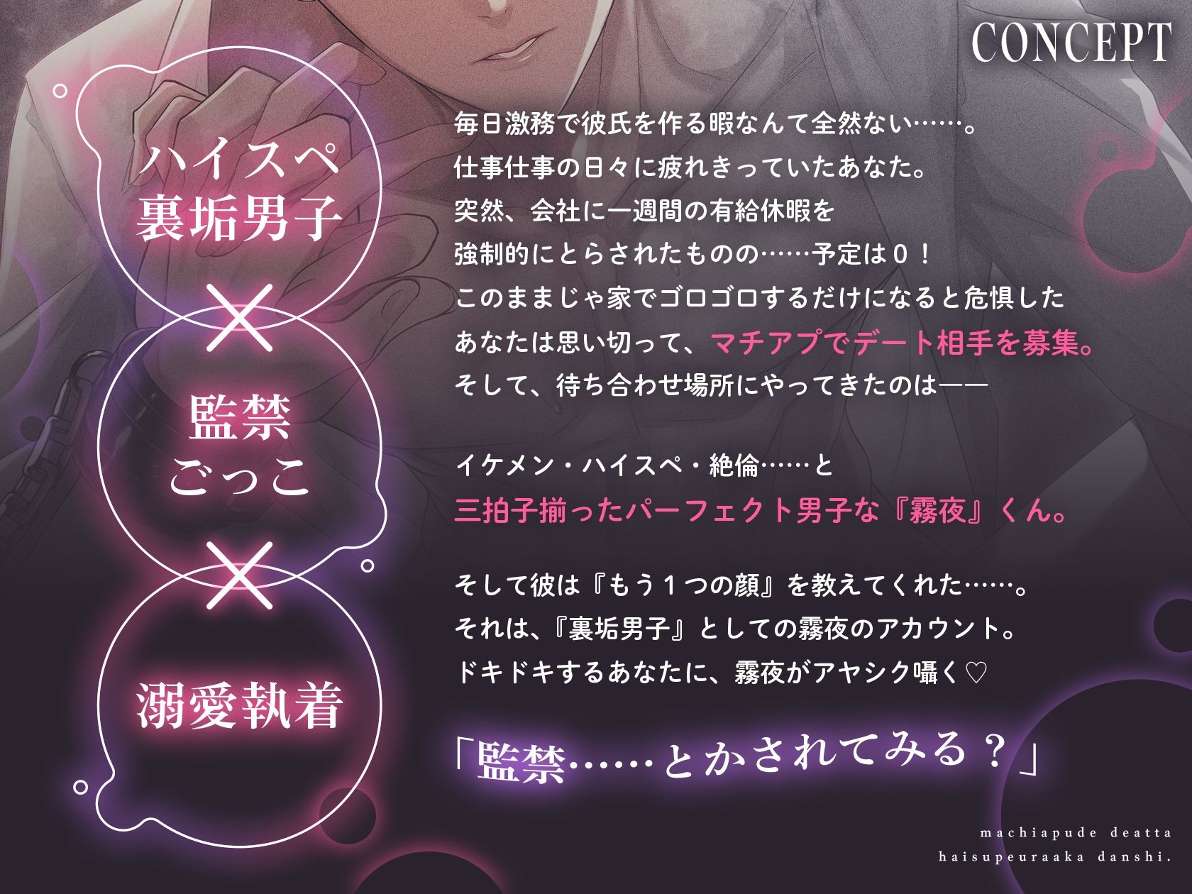 【※トロ甘堕ち確定】マチアプで出会ったハイスペ裏垢男子との1週間監禁ごっこ【巨根絶倫男子と脳がバグるガチ執着わからせ溺愛生活→沼沼沼】