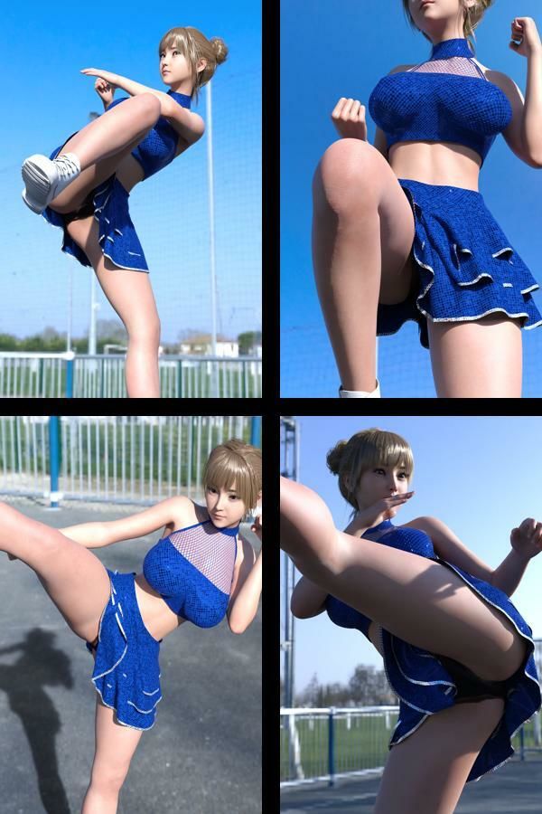 【▲100】『理想の彼女を3DCGで作ります』から生まれたバーチャルアイドル「一ノ瀬廻里（いちのせめぐり）」のグラドル撮影風写真集:Cheer_06