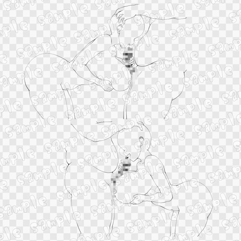 線画素材集［手］102