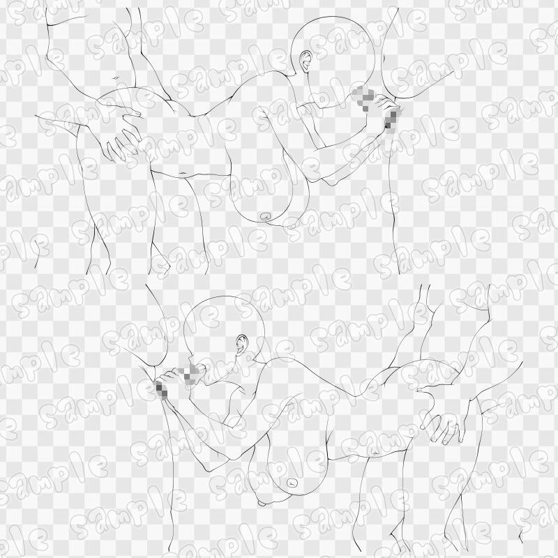 線画素材集［手］103