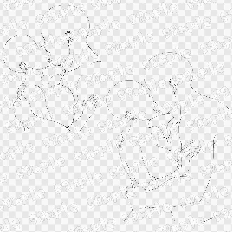 線画素材集［手］110