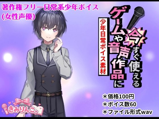 ゲームや音声作品に今すぐ使える！〜少年日常ボイス素材〜