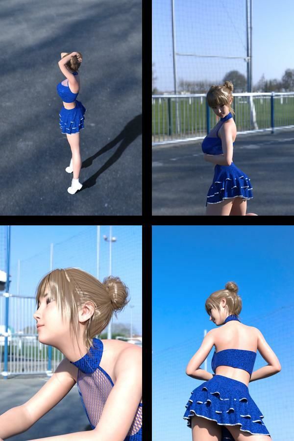 【▲100】『理想の彼女を3DCGで作ります』から生まれたバーチャルアイドル「一ノ瀬廻里(いちのせめぐり)」のグラドル撮影風写真集:Cheer_09