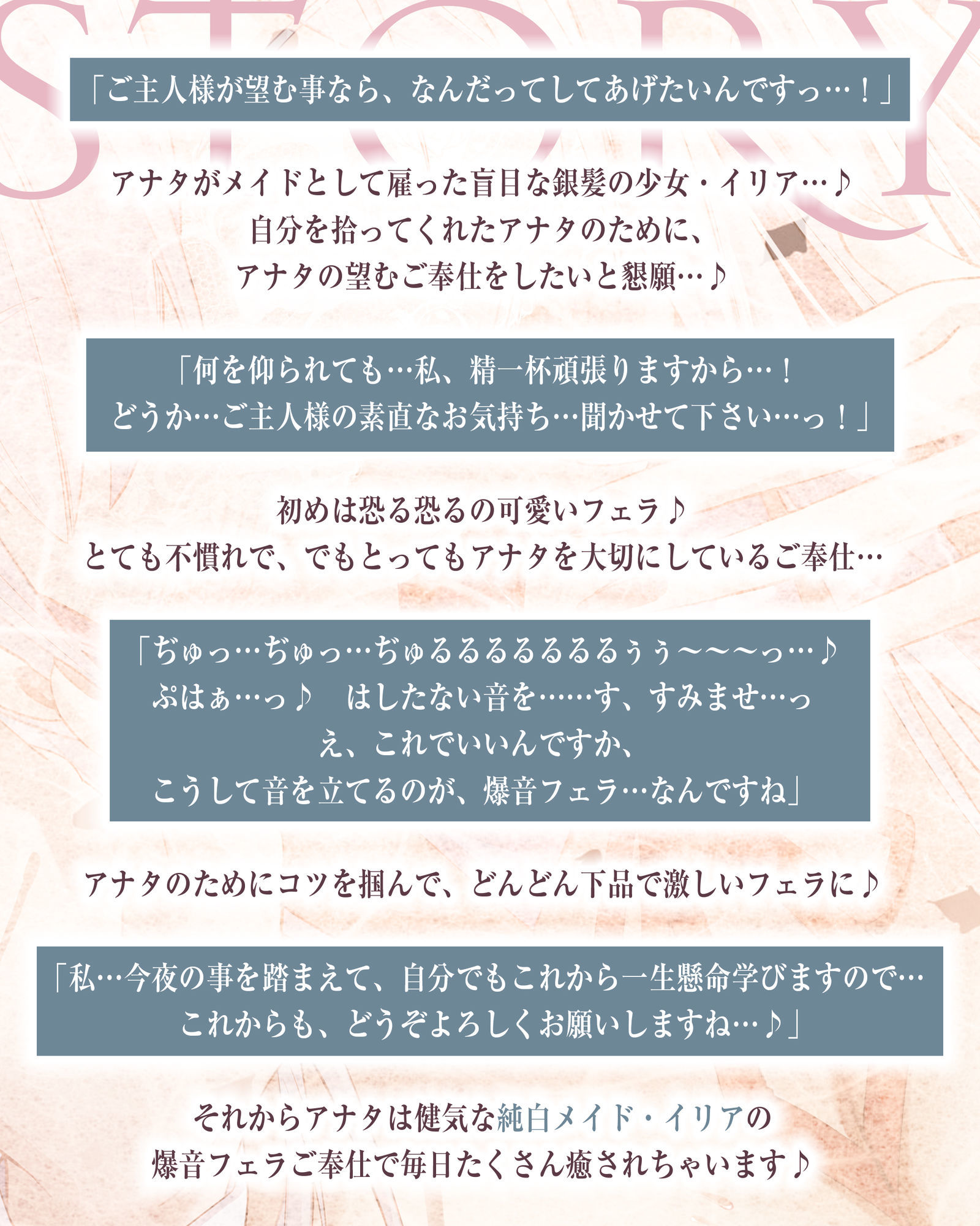 ★Live2D同梱★【フェラ特化】銀髪盲目メイドのお口ご奉仕 〜ご主人様のためにどんなに下品で激しいフェラでも頑張ります♪〜