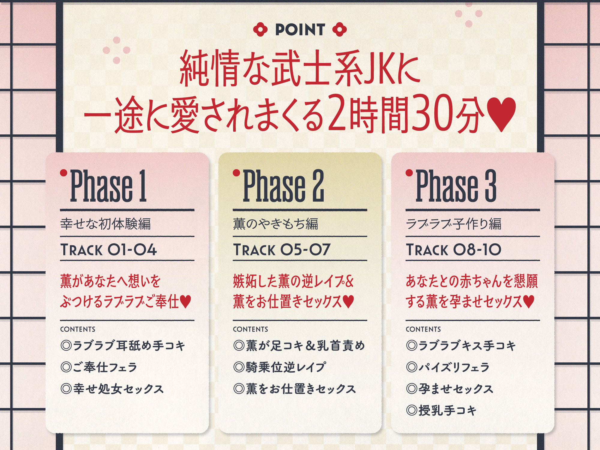 ご主人すきすきサムライメイドがチンカス汚ちんぽにラブ媚びご奉仕してくれるお話♪【KU100】
