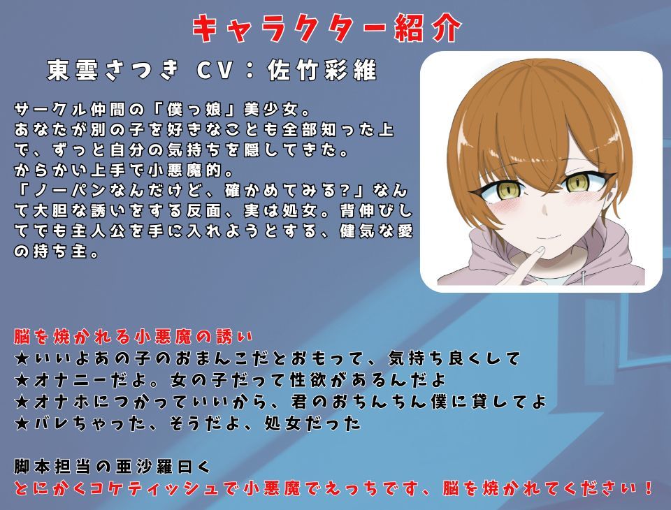 【壁越し/処女喪失/超濃厚エロ小説付き】「僕をオナホにしていいよ」 好きな子の交尾を聴きながら小悪魔僕っ娘を抱いたら、実は処女で、最後は本気なかだしセックス