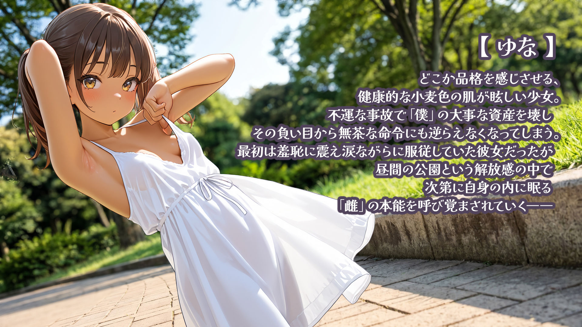 野外服従・褐色少女