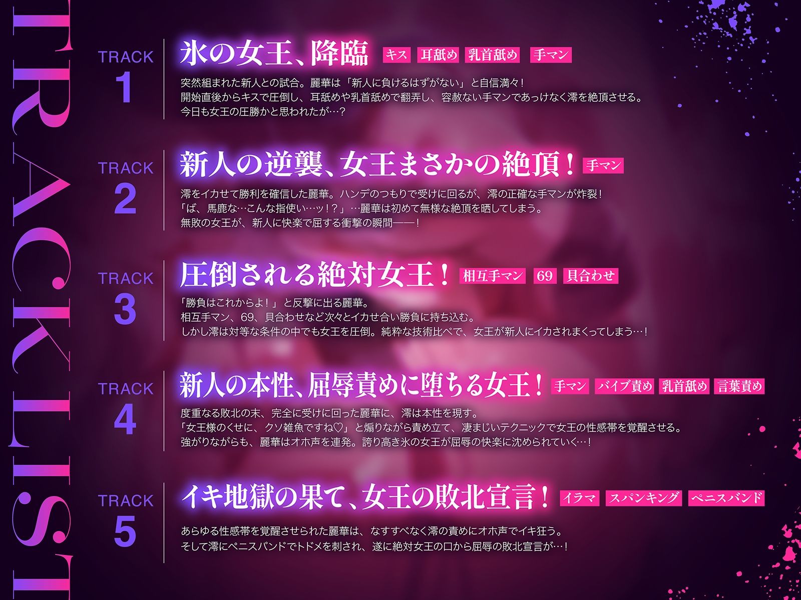【地下・レズバトル】絶対女王vs謎の新人〜無敗の絶対女王が新人選手に圧倒されてイキ地獄!!〜【KU100】