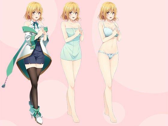 【立ち絵素材】金髪ショートの魔法使い少女 フルセットPSDパック