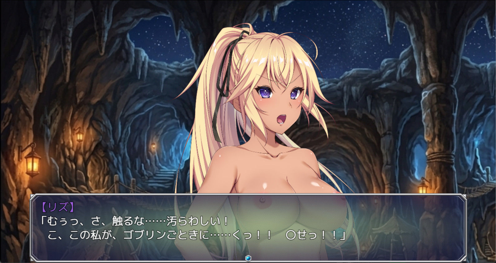 【立ち絵素材R18】金髪ポニテ褐色肌の少女剣士 フルセットPSDパック