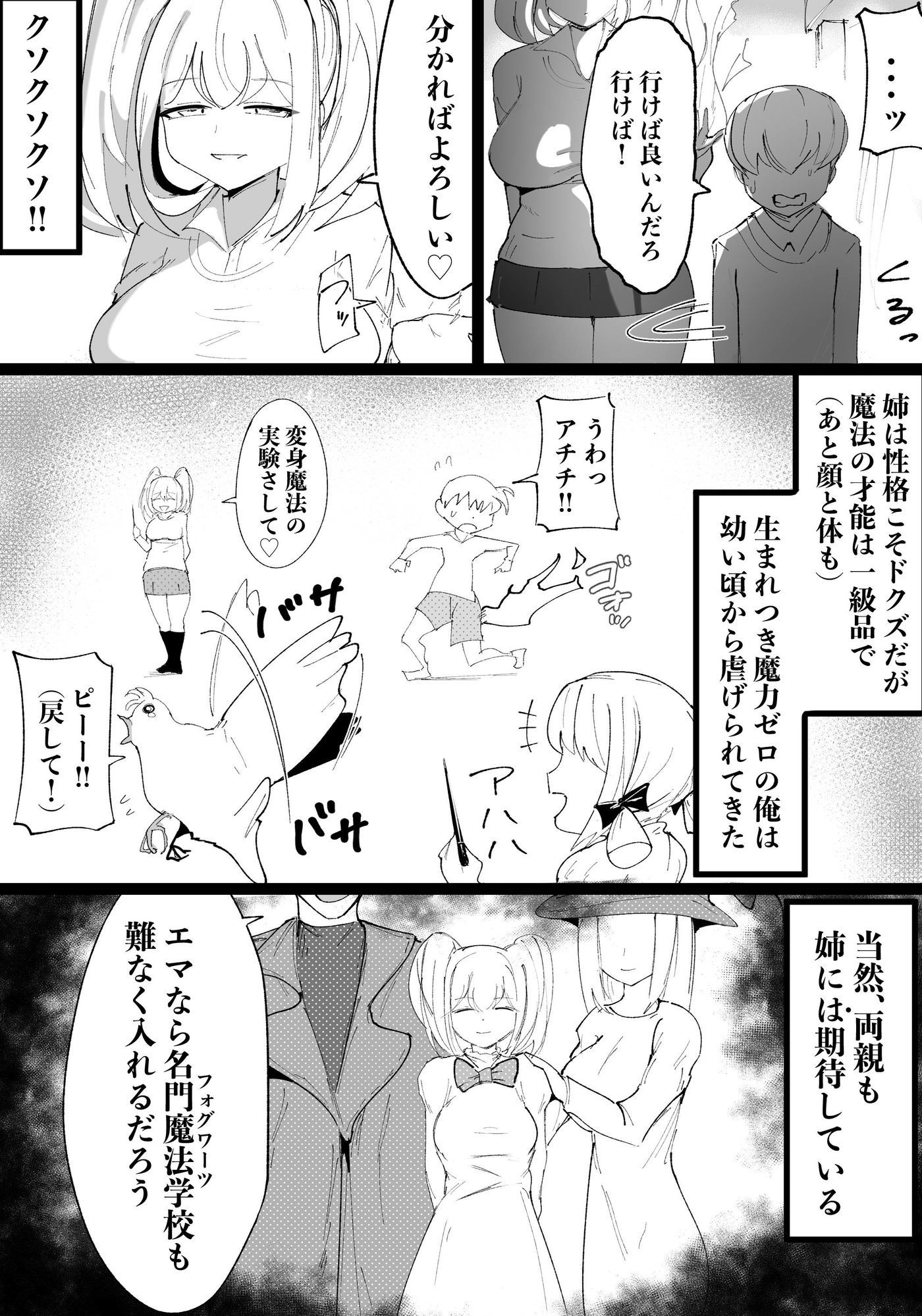 クズ姉をわからせる！〜エリート魔法使い一家・落ちこぼれ君の逆襲〜