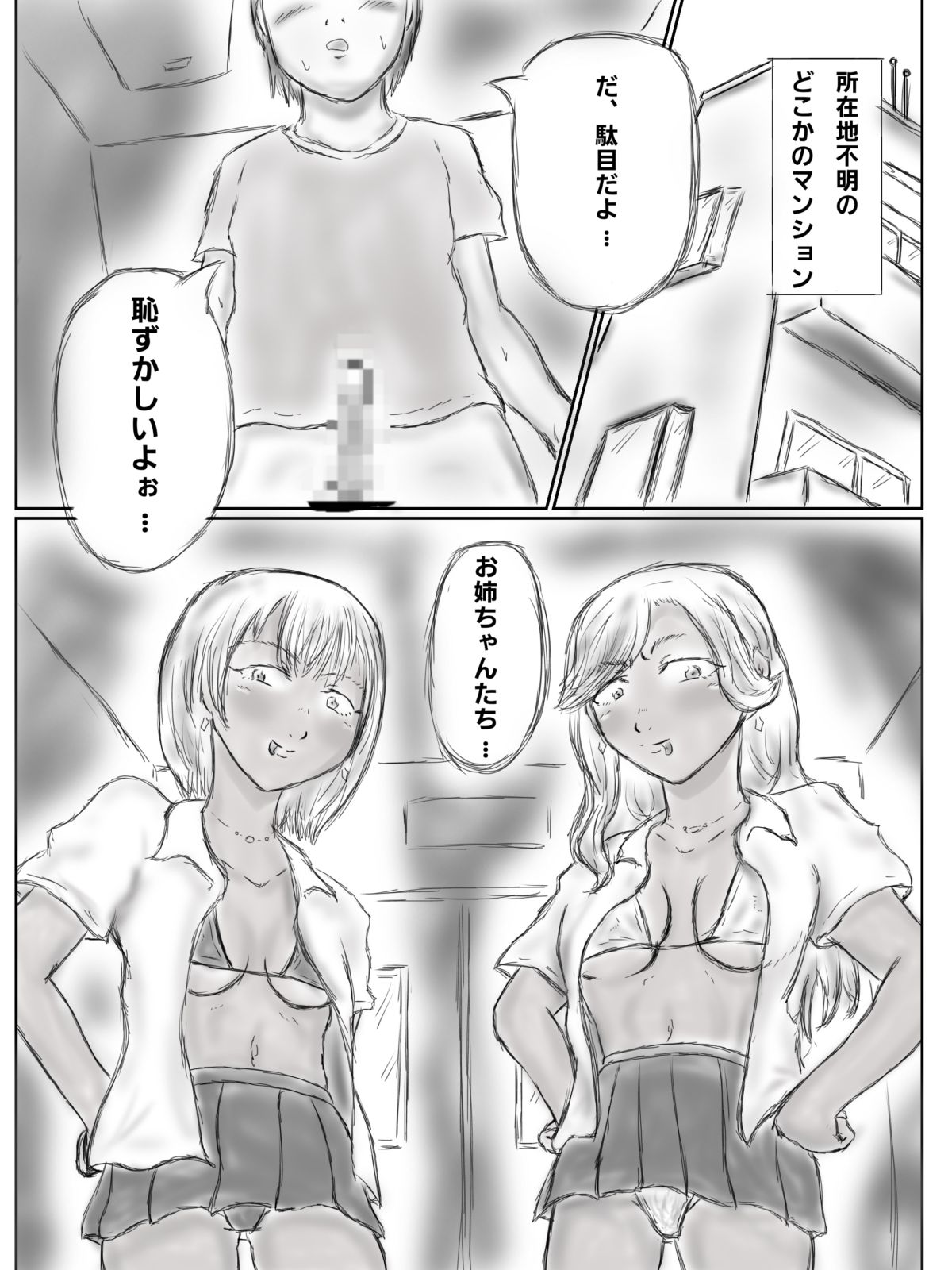 黒ギャル姉妹にエ〇ベで喰われたショタ