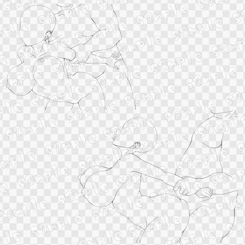 線画素材集［手］114