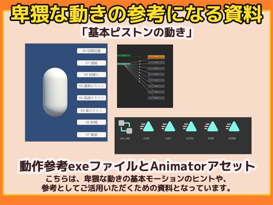 Unity「基本ピストンの動き」（Animation）・動き参考資料〜商用成人利用OKの著作権フリー