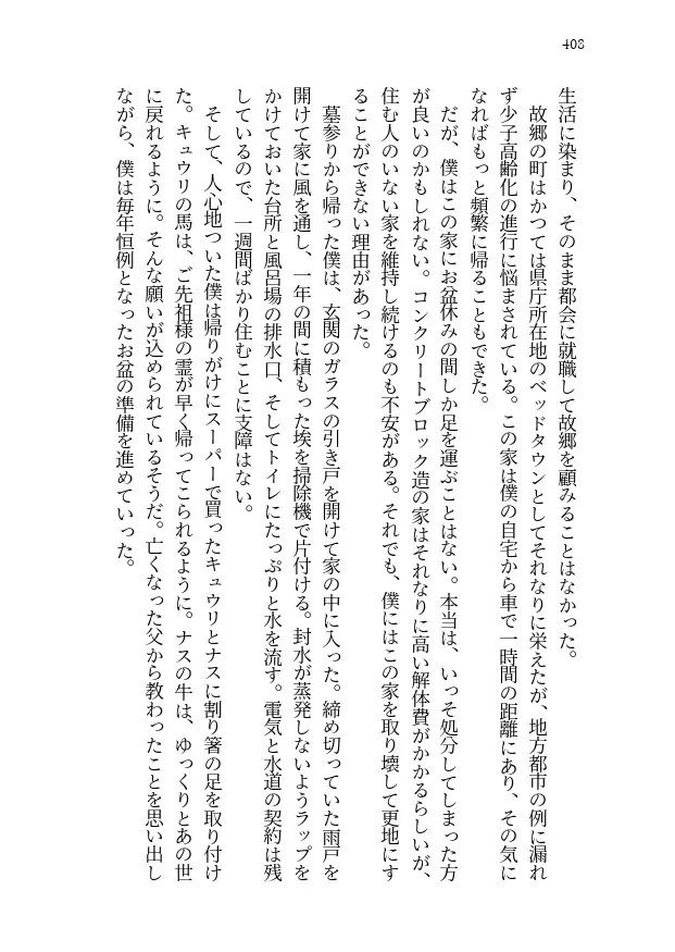 妹の帰省、繰り返す夏