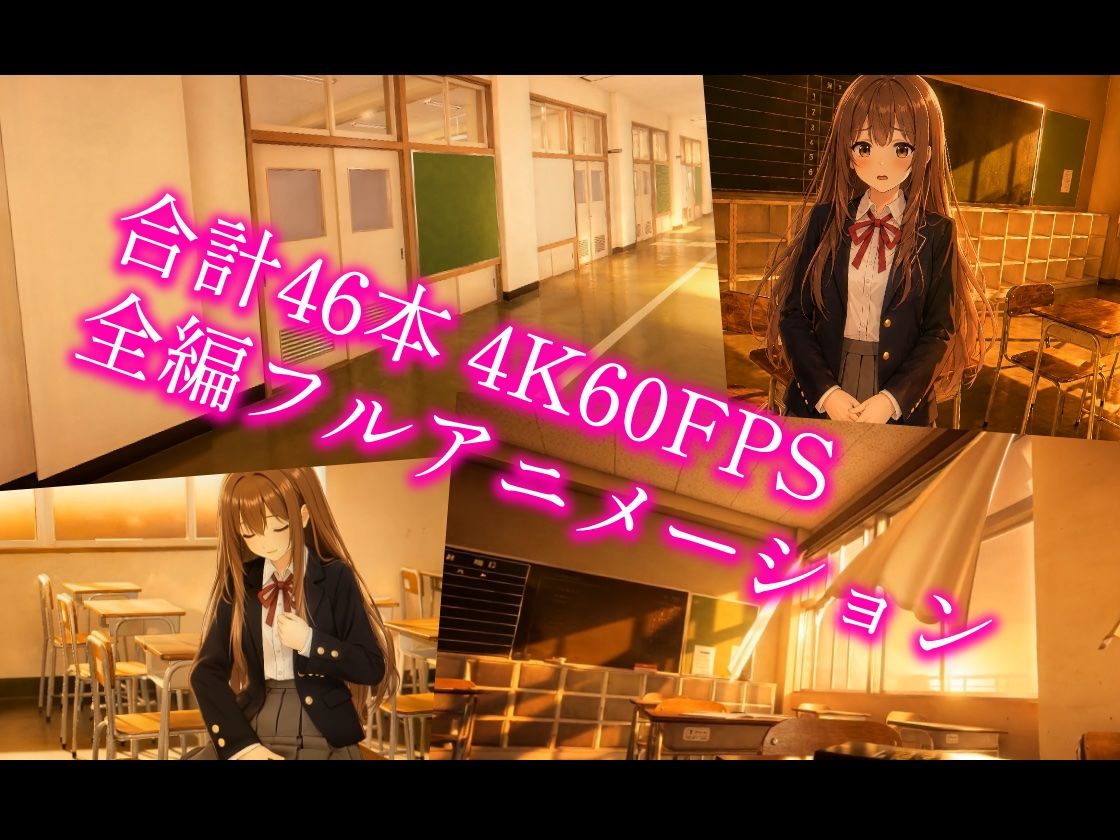 【4Kフルアニメ/フルボイス】巨乳生徒会長のオナニーを見つけ教室で中出しセックスした件【JK教室オナニーシリーズ】〜桜井しおり編〜