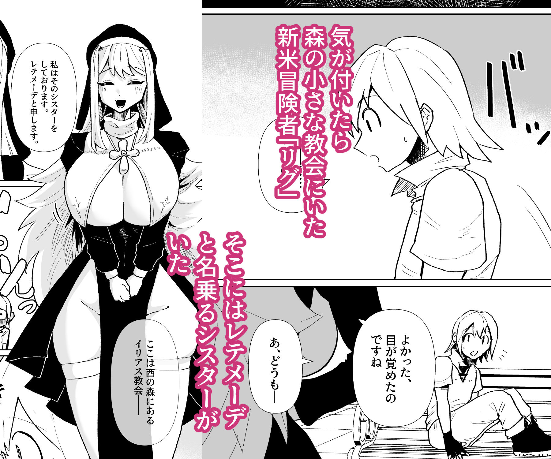 シスターと新米冒険者がえっちする話