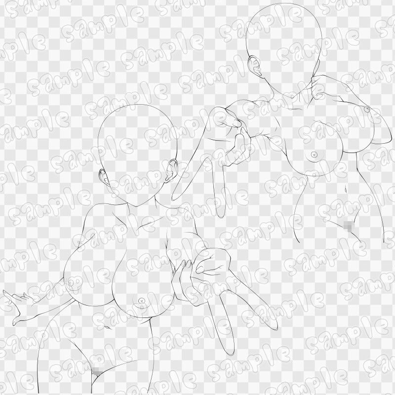 線画素材集［手］124