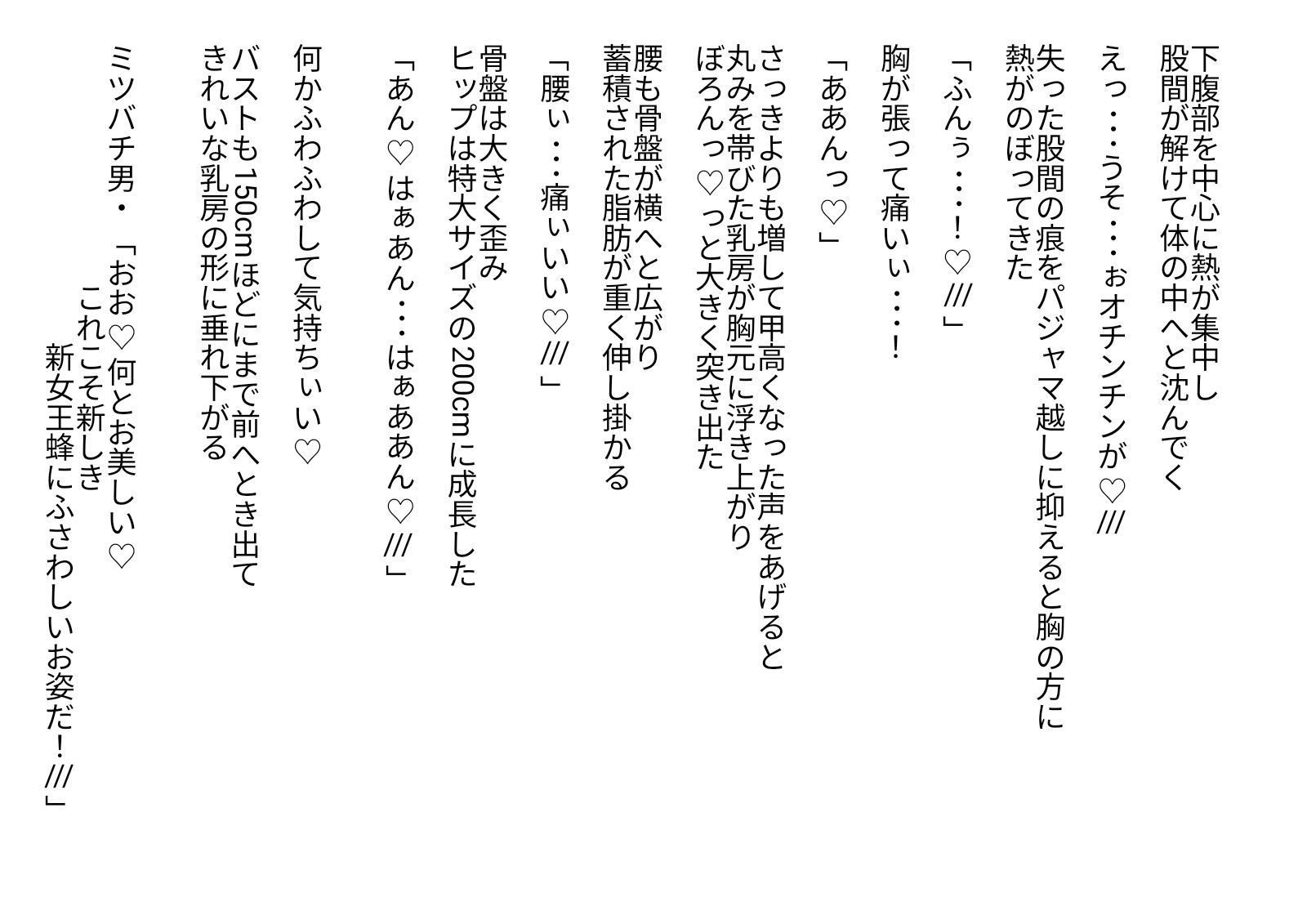 ノベル版ミツバチの呪いと挿げ替えカップル2セット