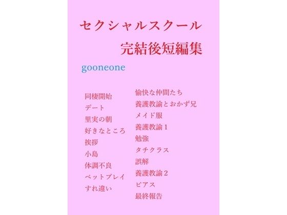 セクシャルスクール完結後短編集