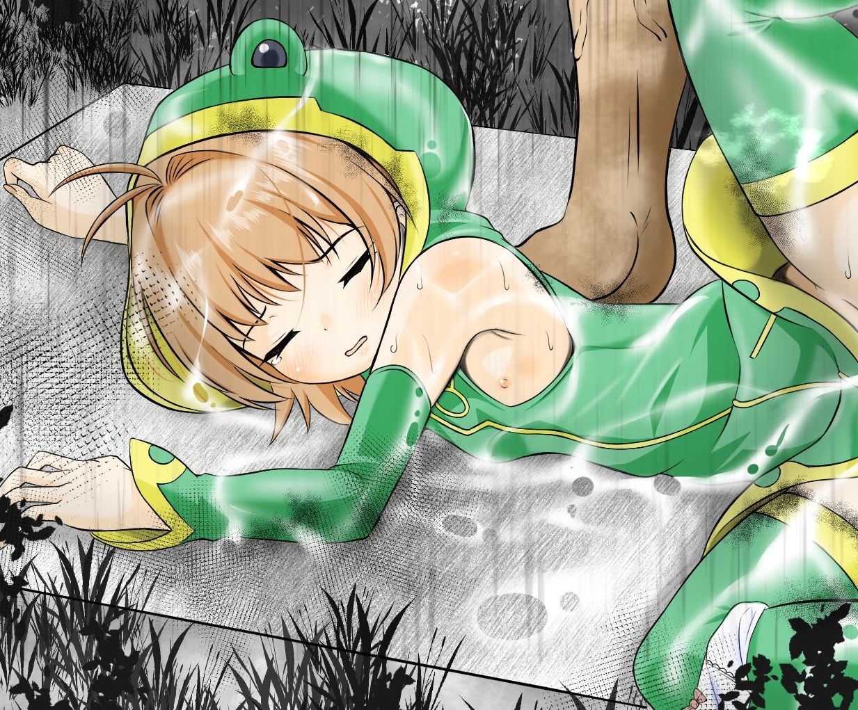 兄に傘を届けに行く途中に茂みに連れ込まれレ●プされるさくらちゃん