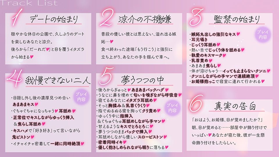 【涼介5！！スピンオフ】《あまあま×独占欲》シゴデキ彼氏のとろ甘監禁でお仕置き連続絶頂（はーと）させられる話【嫉妬だだ漏れのドSえっちでメロイキ止まらない！！！】