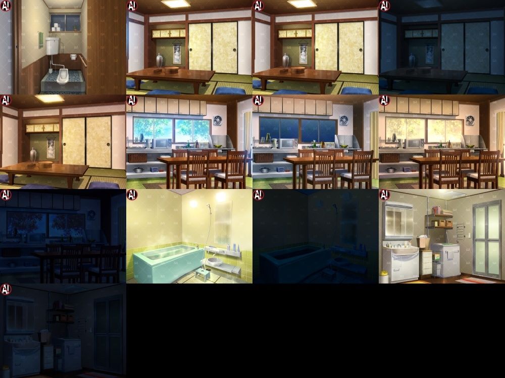 【再販素材パッケージ】みにくる背景CG素材集『お家まるごとパック』part01-和風建築-