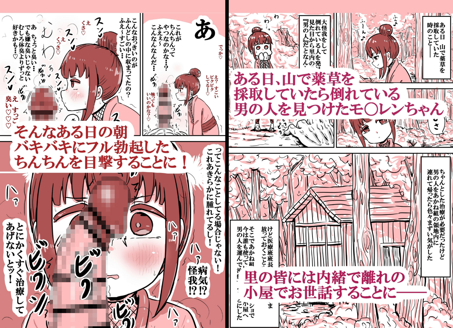性知識ゼロなのに治療と称して問答無用の逆レ○プぶち犯しセックスで四十発以上も搾精してきて無自覚にボテ腹妊娠出産してしまったくノ一ちゃんの話