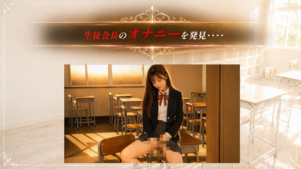 【4Kフル実写版/フルボイス】巨乳生徒会長のオナニーを見つけ教室で中出しセックスした件【JK教室オナニーシリーズ】〜桜井しおり編〜