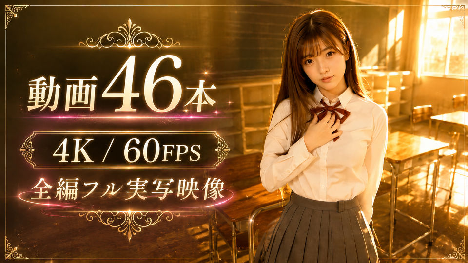 【4Kフル実写版/フルボイス】巨乳生徒会長のオナニーを見つけ教室で中出しセックスした件【JK教室オナニーシリーズ】〜桜井しおり編〜