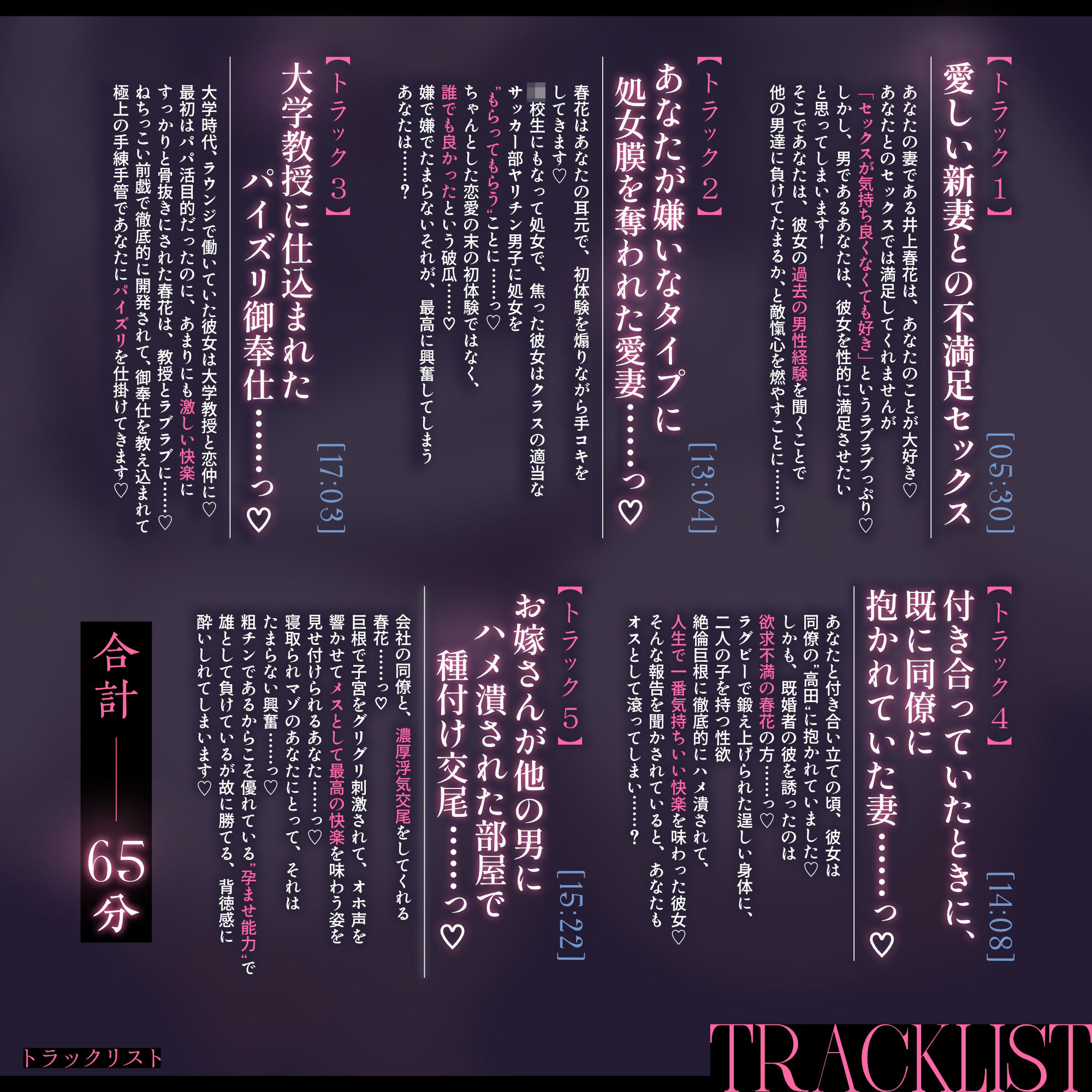 【寝取られ報告0×距離囁き】甘寝取られマゾのあなたに、過去の男性経験を囁いてくれる清楚な妻〜本来は圧倒的格上のメスを、弱オスのあなたが抱ける背徳感〜