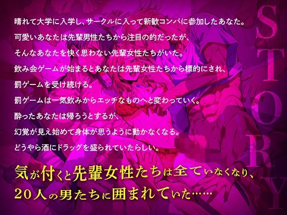 ドラッグ飲まされ20人から輪●!