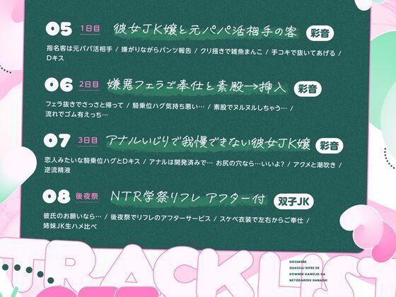 【NTR×逆NTR】どスケベ学祭リフレでダウナー彼女が寝取られた話【双子JK×逆寝取られ密着囁き生ハメ×寝取られクリ搔き雑魚まんこ】