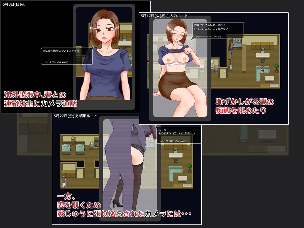 出張 自宅 妻 カメラ 総集編CG版
