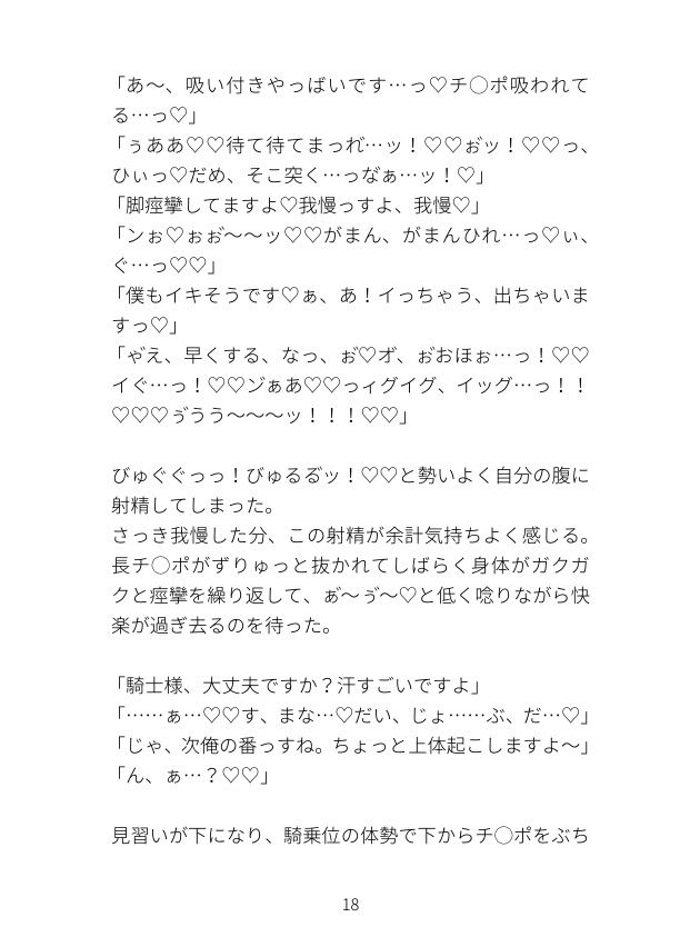 修行と嘘つかれ騎士見習い達に犯●れて堕ちる騎士隊長様