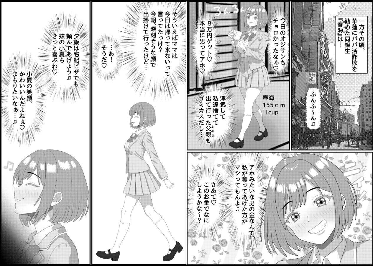 パパ活詐欺女に天誅を！調教快楽堕ち編＋家特定家族輪●編