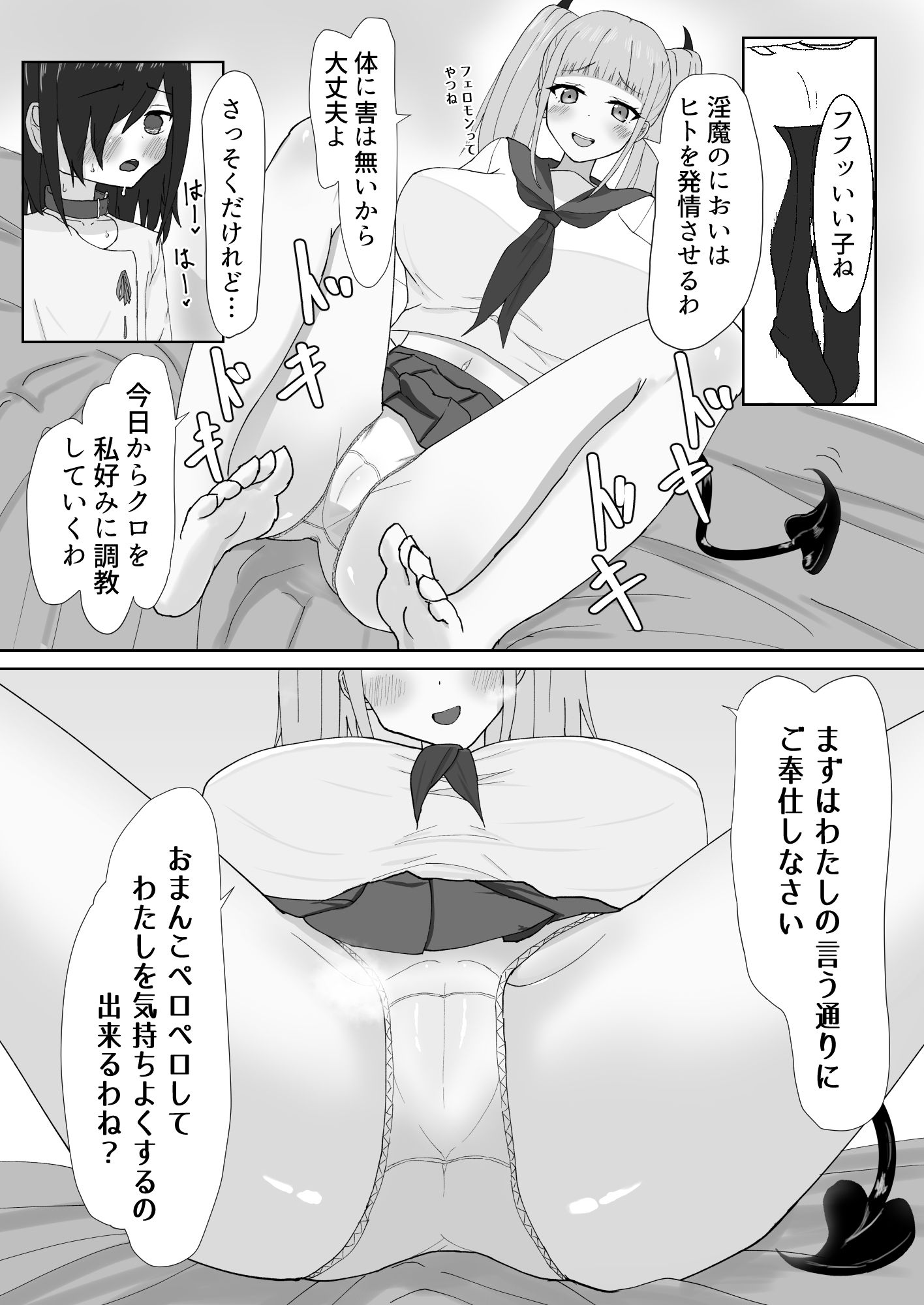 巨乳サキュバスのオ〇ペット