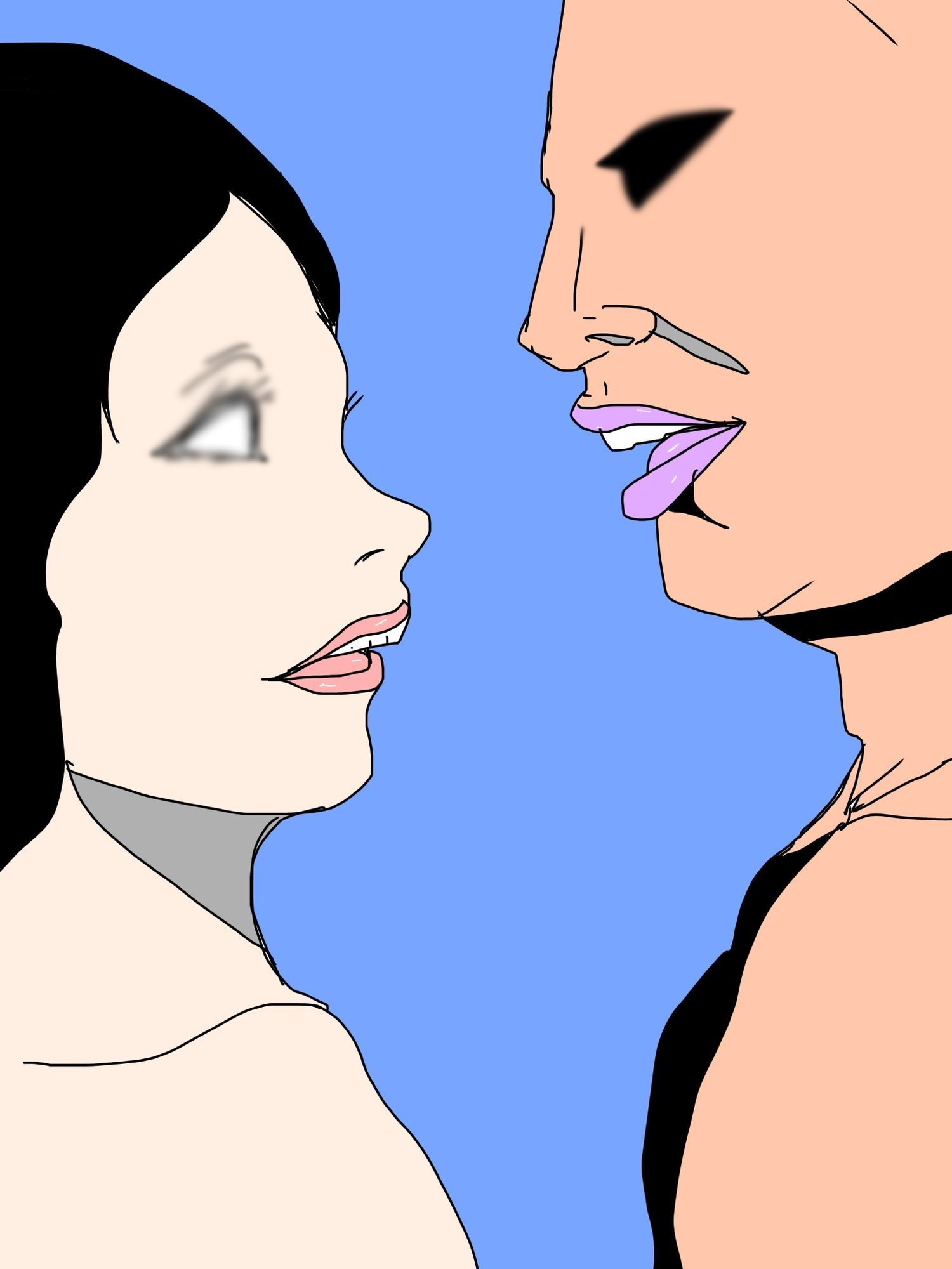 妻と他男の接吻光景