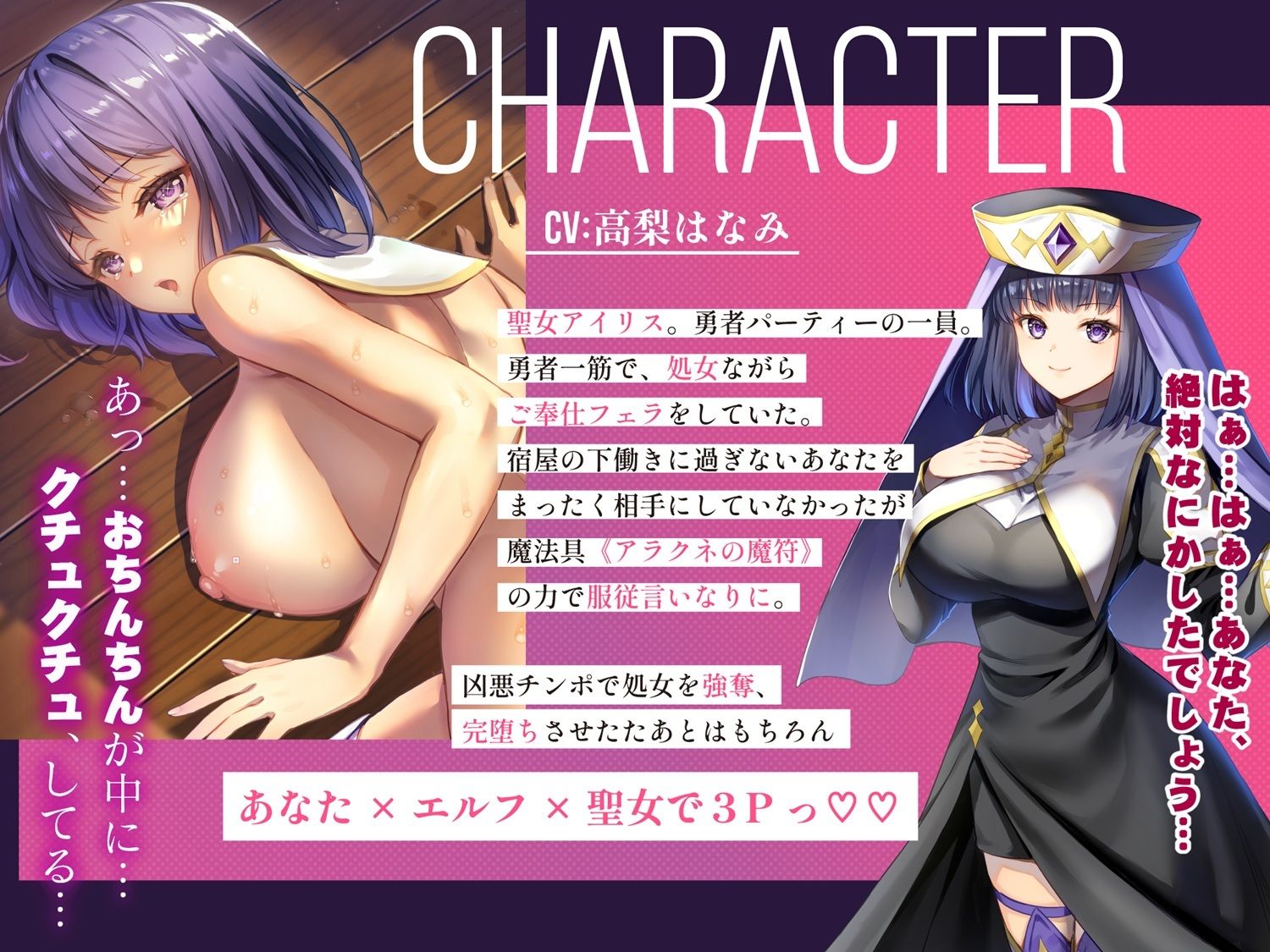 【たっぷり本編157分!!!!】異世界エルフ発情の魔眼2 勇者一行のエルフ少女だけでなく聖女まで寝取ってみた話