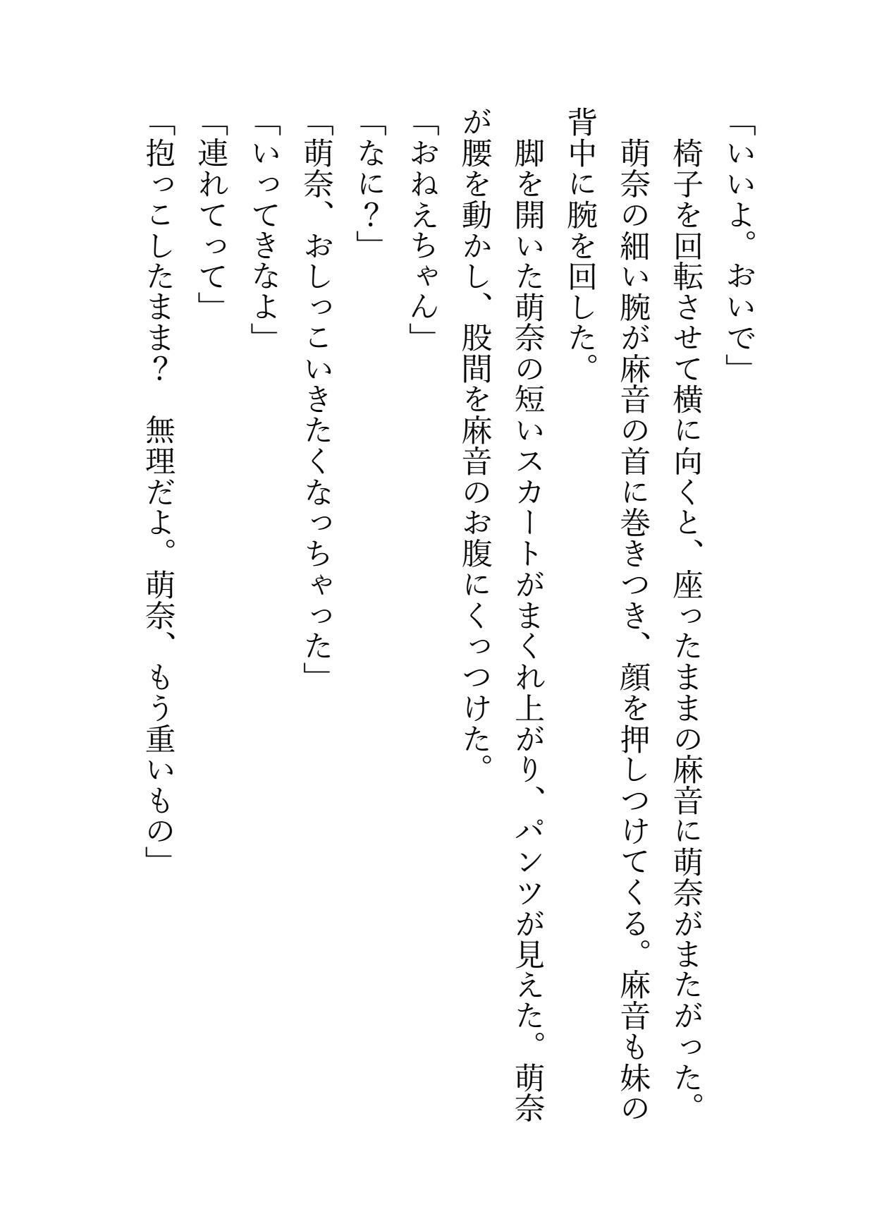 近親百合小説 姉妹相愛 おとなになったので妹は姉に抱かれます
