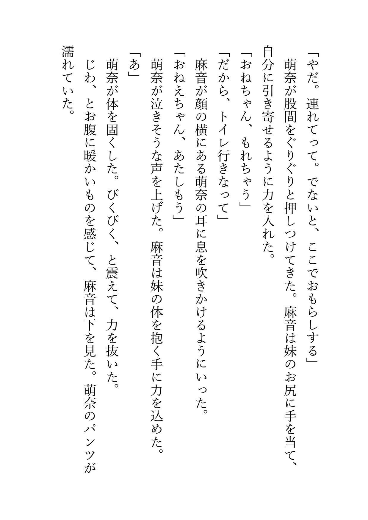 近親百合小説 姉妹相愛 おとなになったので妹は姉に抱かれます