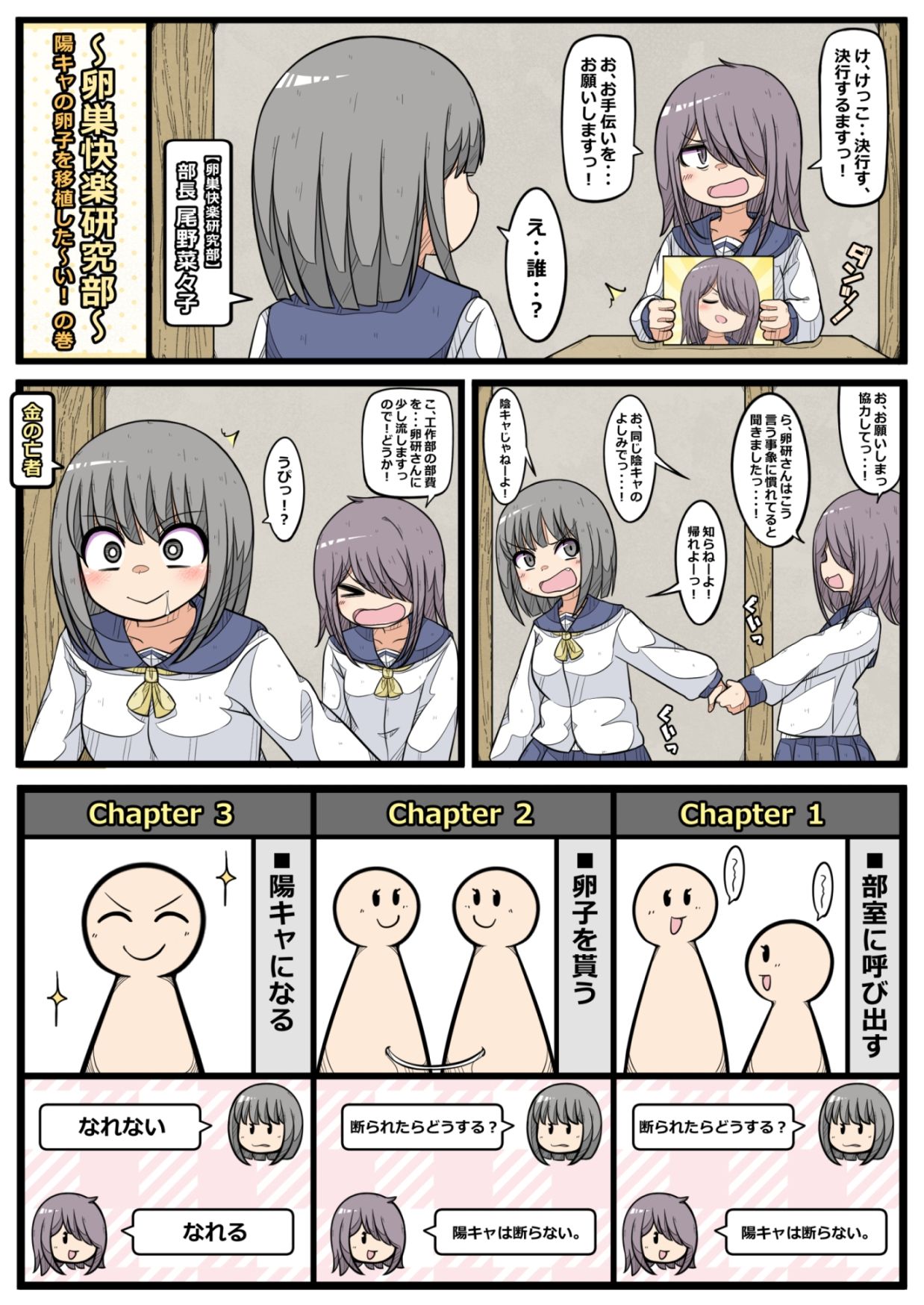 卵巣快楽研究部（6）〜陽キャの卵子を移植した〜い！の巻き〜