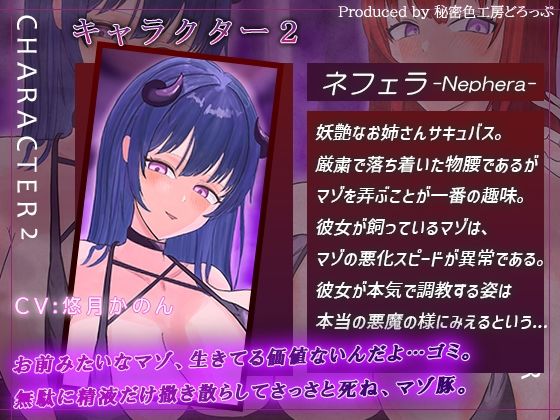 【ほぼ常時かりかり】Wサキュバスによる乳首責めとマゾ苛めノルマ式オナサポゲーム【ほぼ常時かりかりこりこりボイス×14のノルマ×マゾ】