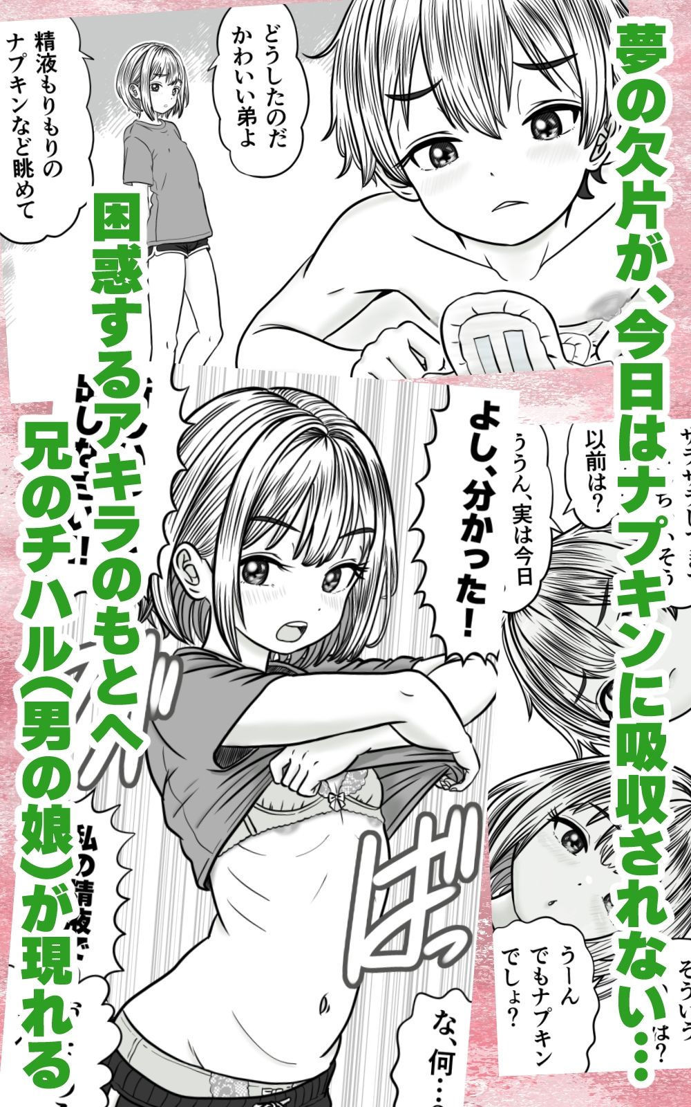 ふたなり男の娘きょうだい 〜精まみれのナプキンと穴