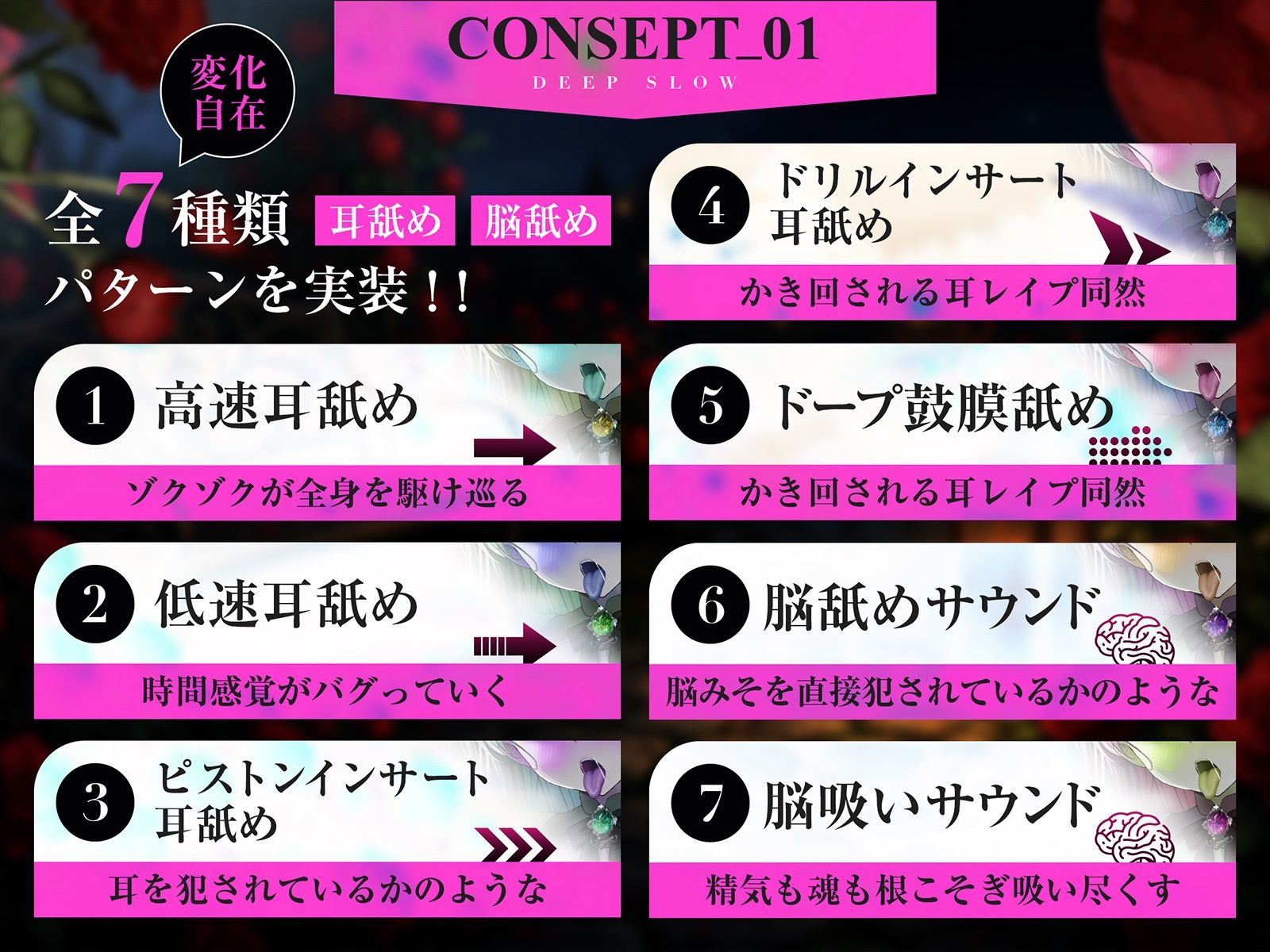 【耳舐め特化】脳舐めディープスロウト♯脳みそから魂まで吸われて白目むいて唾液まみれのイキっぱなし体験。【バイノーラルビート】