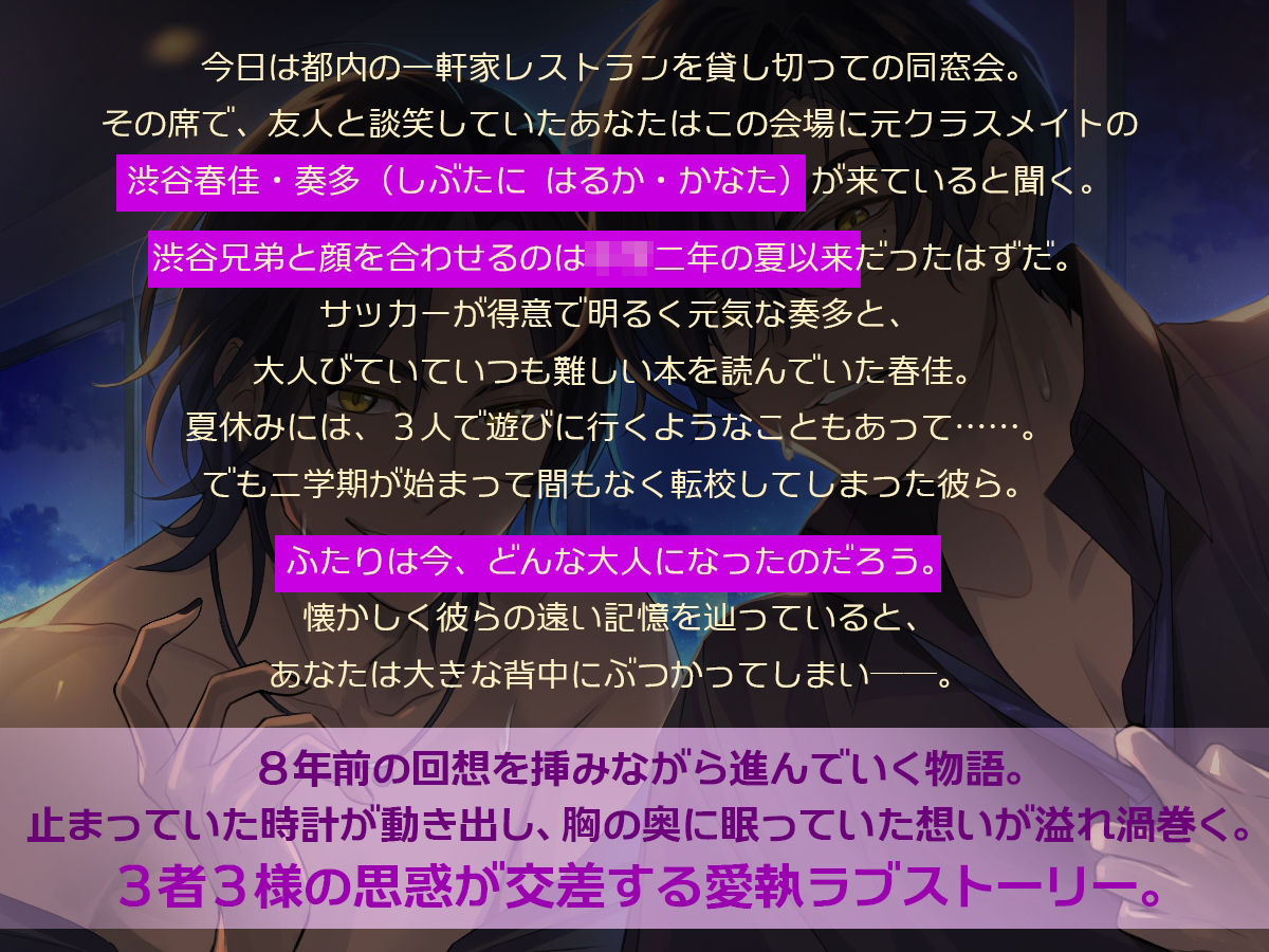 初恋の君。〜初恋の彼女を諦められない絶倫双子兄弟と8年ぶりの再会から始まる愛執トライアングル〜
