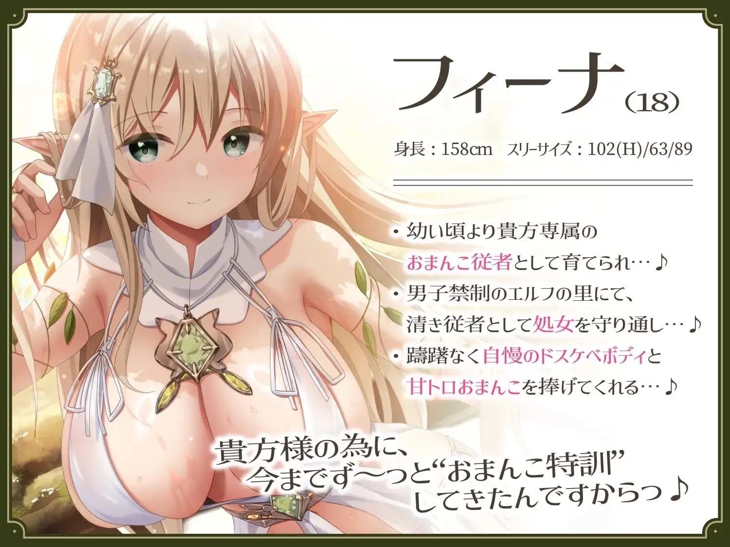【あまあま性処理】異世界おまんこ従者。貴方の為に搾精あまトロおまんこしてくれる健気なエルフ。