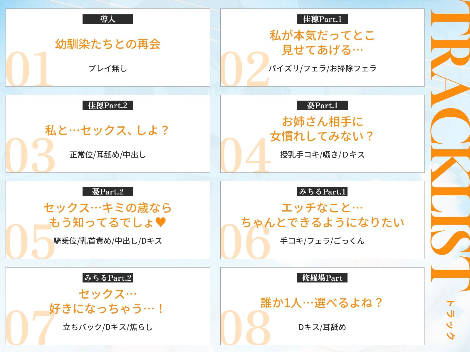 【5時間x3人】キミのことが大好きなエロ幼馴染×3 〜帰省した僕に会いに来た幼馴染全員に手を出した結果〜