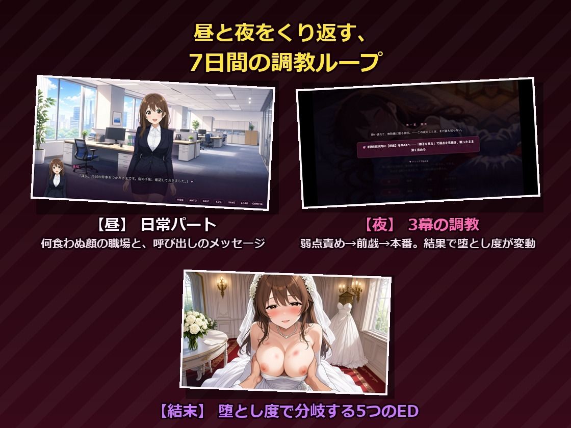 結婚半年前の貞淑OLを、触れて囁いて7日間で堕とすNTR