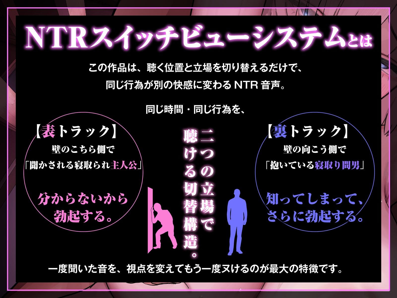 【NTR胸糞注意】壁越しに彼女のヘンな声がする。〜清楚な彼女が隣の部屋のヤリチンにドスケベセックスを仕込まれてしまう一部始終〜【壁越し×感傷マゾ】